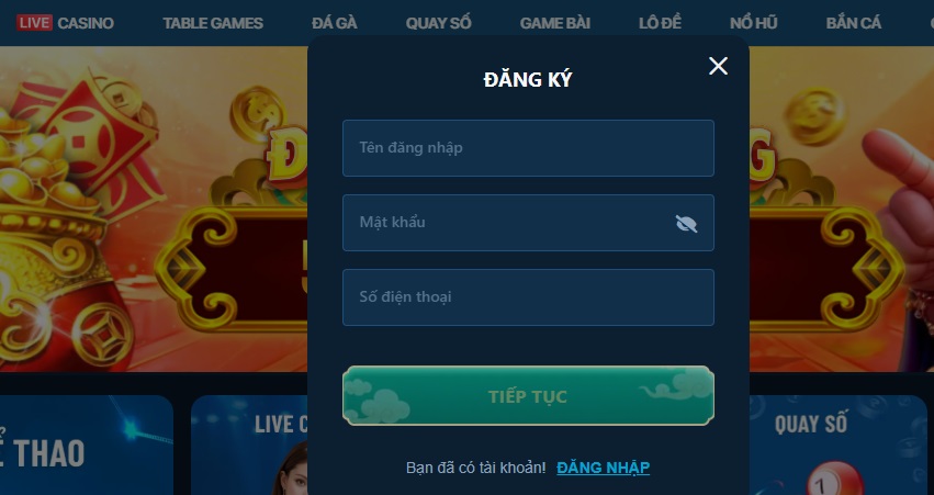 Đăng ký Luck8882